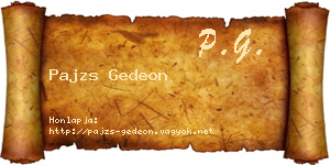 Pajzs Gedeon névjegykártya